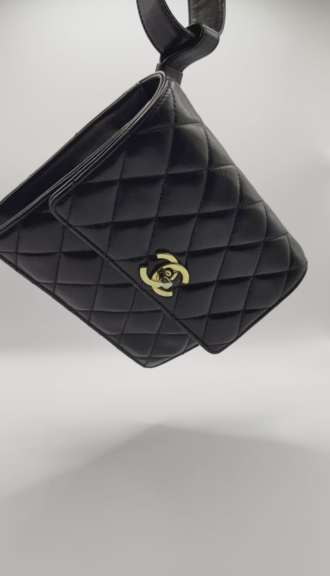 Chanel CC Mania Waist Belt Bag Black Lambskin Gold Hardware – Coco Approved  Studio